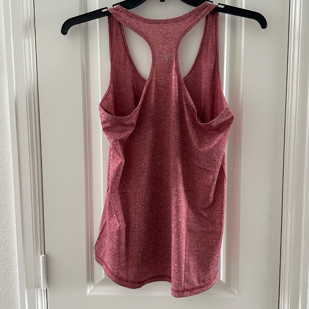 Icyzone Womens Racerback Workout Tank Top L Red Heather 95% Polyester 5% Elastan - Picture 2 of 5